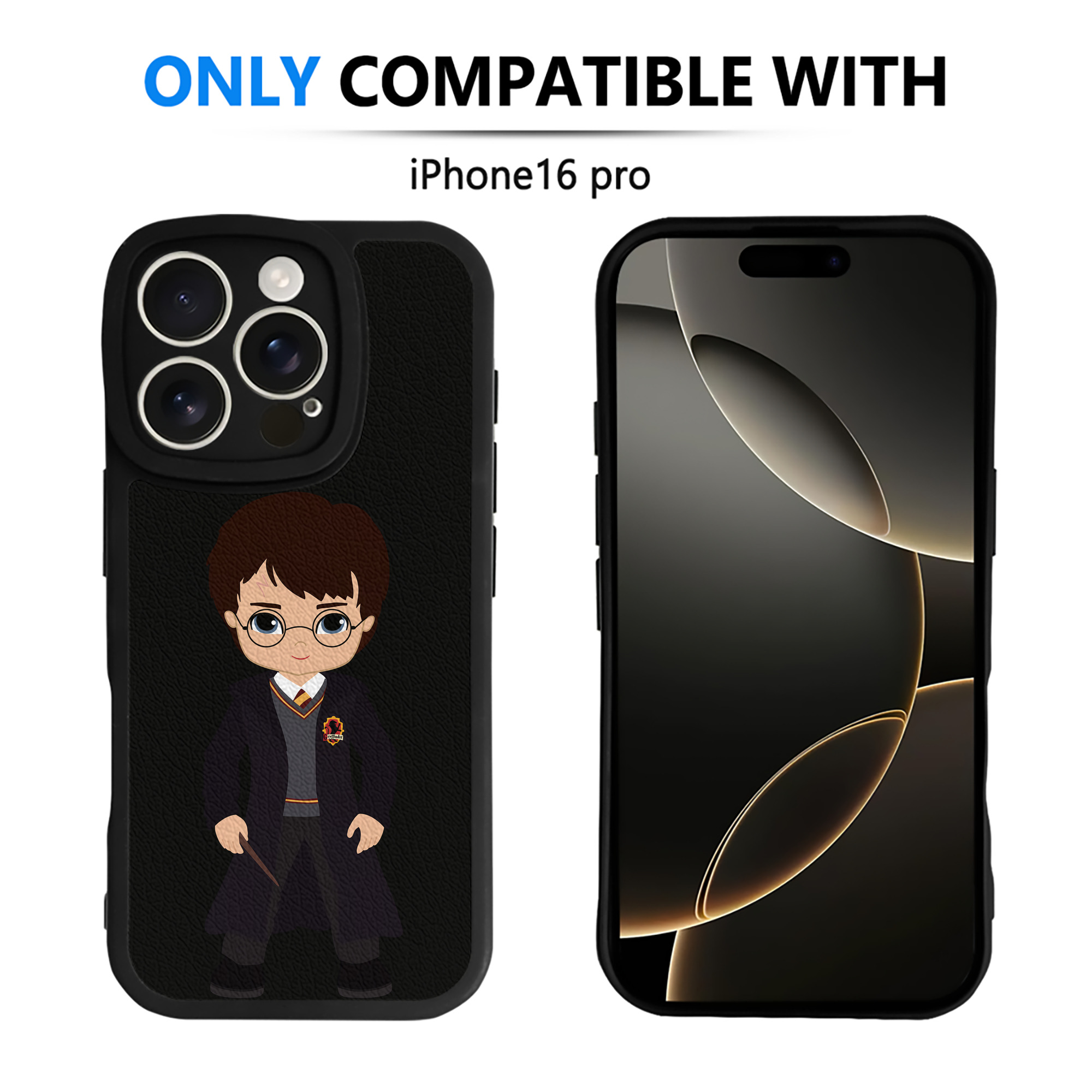 （画像用） Harry Potter ハリー・ポッターシリーズ 【iPhone 16シリーズ対応】シリコンスマホケース（レザー調） 材質：シリコン